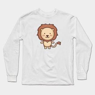 Cute Baby Lion Cartoon Long Sleeve T-Shirt